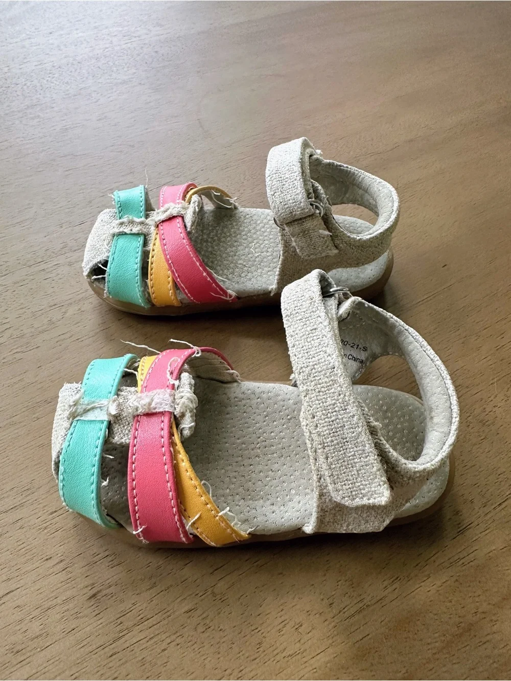 See Kai Run Girls Kaisa in Linen Sandals, Size 6 Toddler